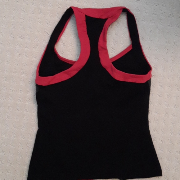 Pink and black Bebe Sport Tanktop with Zipperfront - Picture 4 of 4